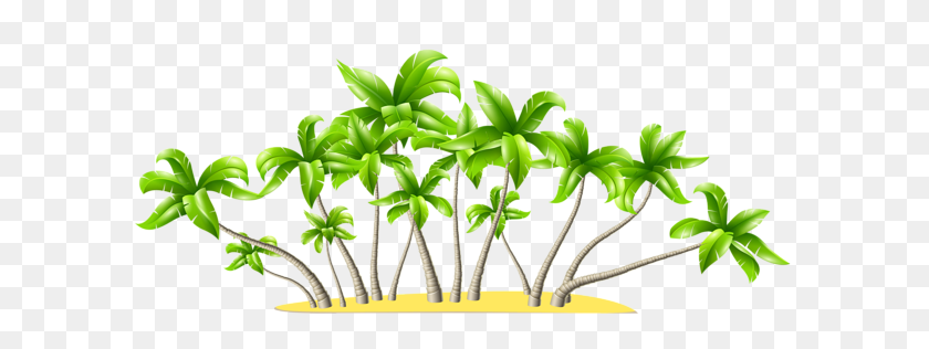 600x256 Summer Vacation Png Palm Tree Png - Palm Tree Clip Art
