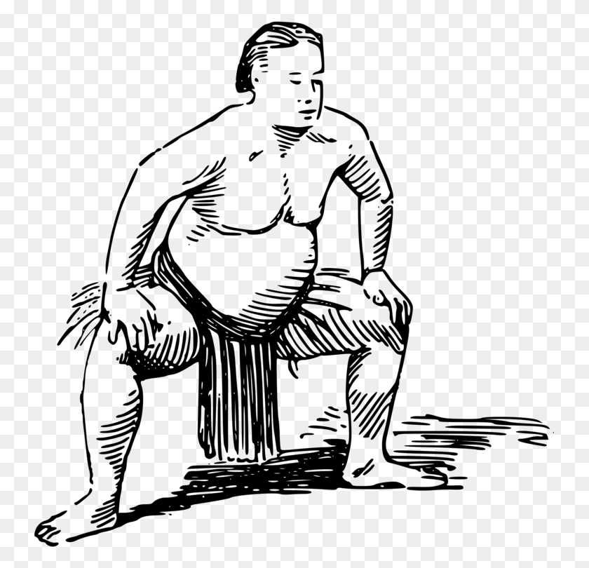 741x750 Sumo Amateur Wrestling Luchador Profesional Rikishi Free - Muscular System Clipart