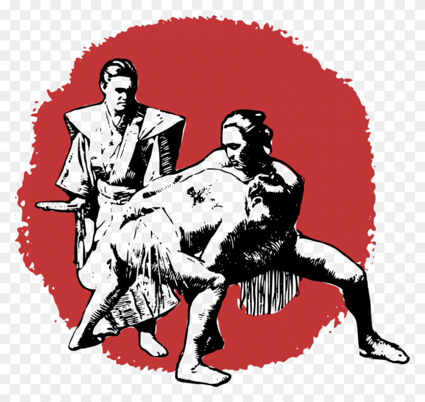 795x750 Sumo Professional Wrestling Drawing Martial Arts - Pro Wrestling Clipart