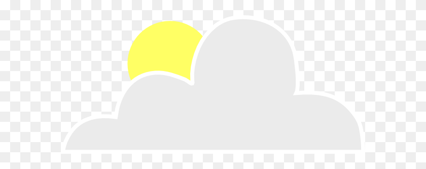 600x273 Sun Behind Cloud Clip Art - Sun And Clouds Clipart