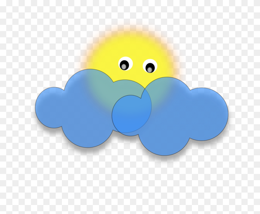 1024x826 Sun Behind The Clouds Vector Clipart Clipart - Nubes Clipart Png
