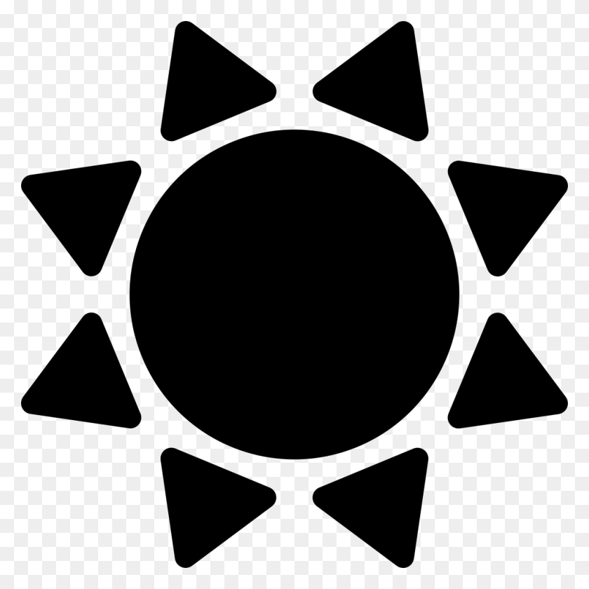980x980 Солнце Черная Форма Вариант Png Значок Скачать Бесплатно - Черное Солнце Png