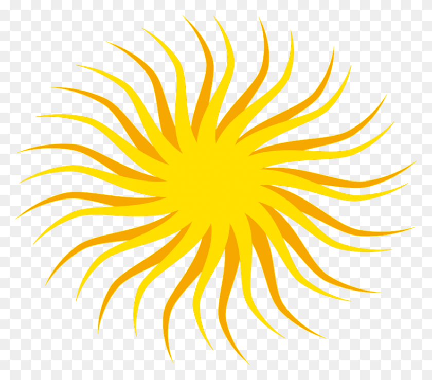 827x720 Sun Border Clip Art - Summer Sunshine Clipart