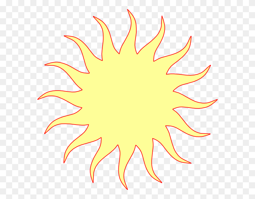 594x595 Sun Clip Art Free Vector - Corner Sun Clipart