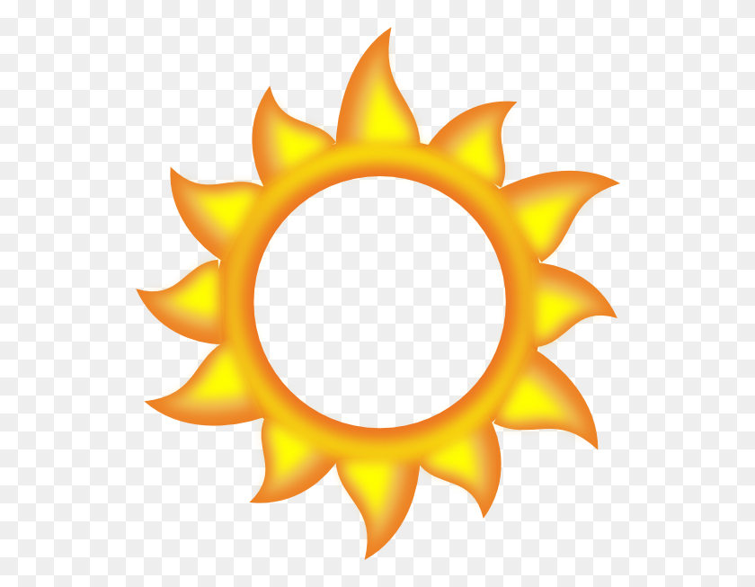 540x593 Sun Clipart Clipart Crayon - Sunshine Images Clip Art