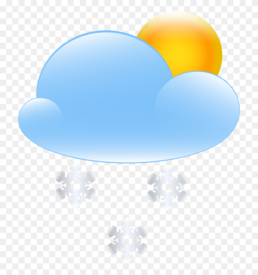 7446x8000 Nube De Sol Y Nieve Clima Icono Png Clipart - Snow Clipart