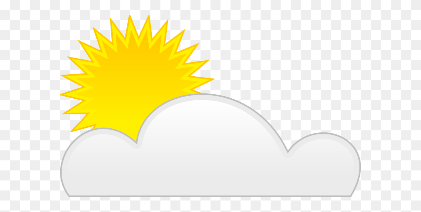 600x363 Sun Cloud Clip Art - Sun And Clouds Clipart