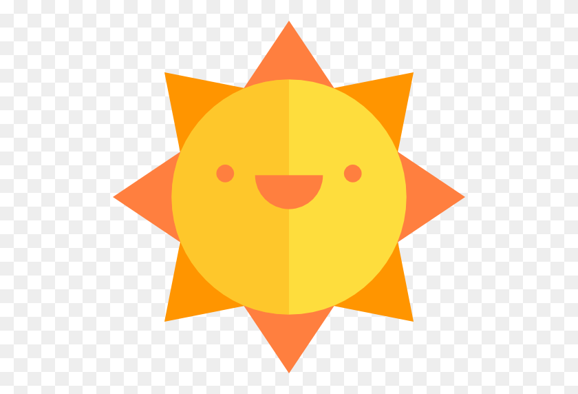 512x512 Sun Flat Gold Icon - Sun PNG Image