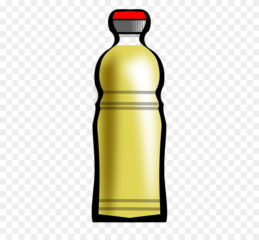 256x720 Sun Flower Oil Bottle Clipart - Essential Oil Bottle Clipart