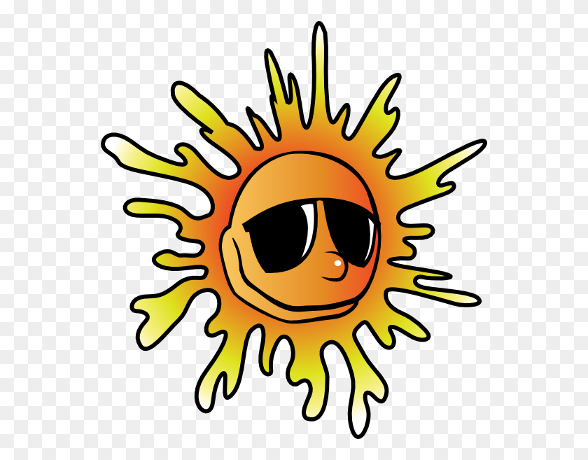 552x597 Sun Glasses Clip Art - Summer Sunshine Clipart