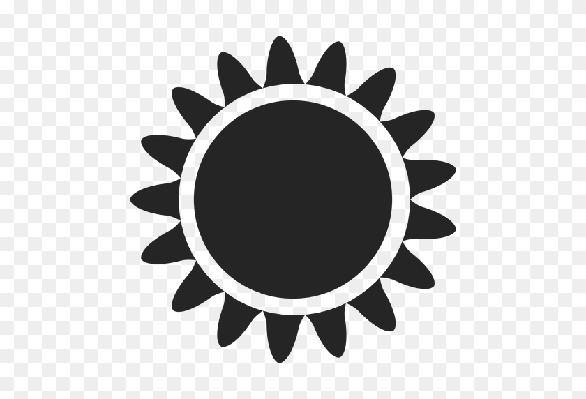 512x512 Sun Graphics Icon - Black Sun PNG