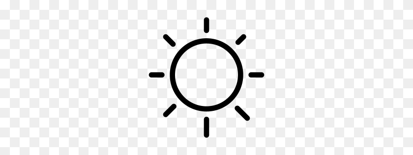 256x256 Значок Солнца Линия Набор Иконок Разум - Значок Солнца Png
