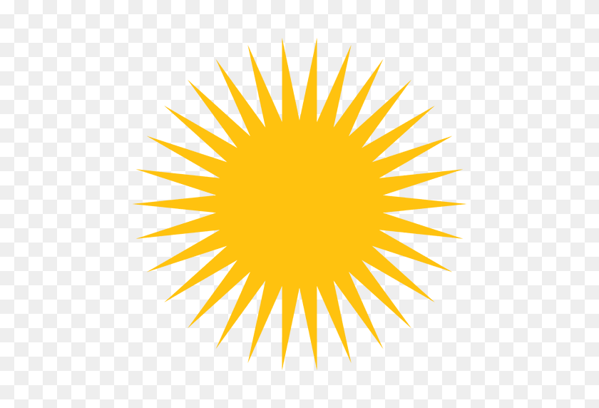 512x512 Значок Солнца Средние Острые Лучи - Солнце Png Прозрачный