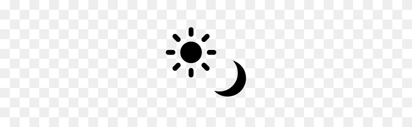 200x200 Sun Moon Icons Noun Project - Sun And Moon PNG
