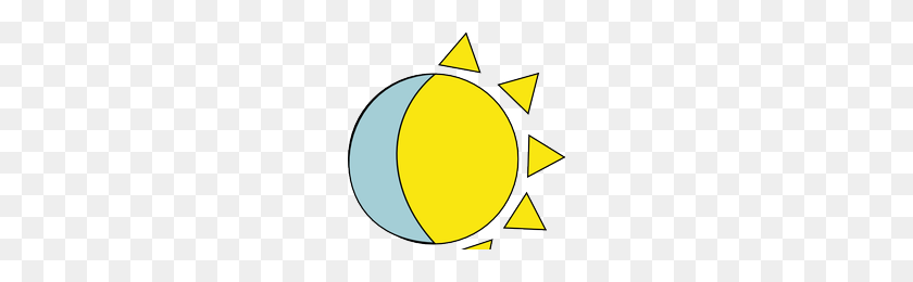 200x200 Sun Moon Png Png Image - Sun And Moon PNG