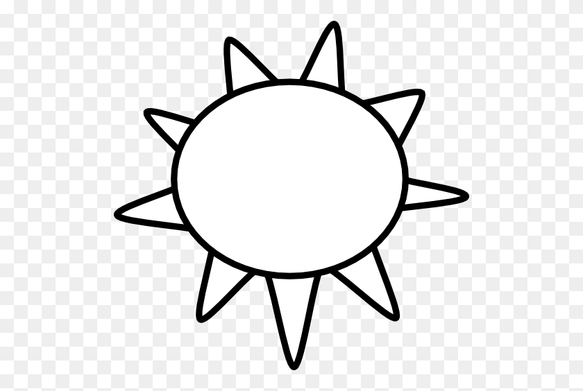 512x504 Sun Outline Clip Art - Sunshine Clipart
