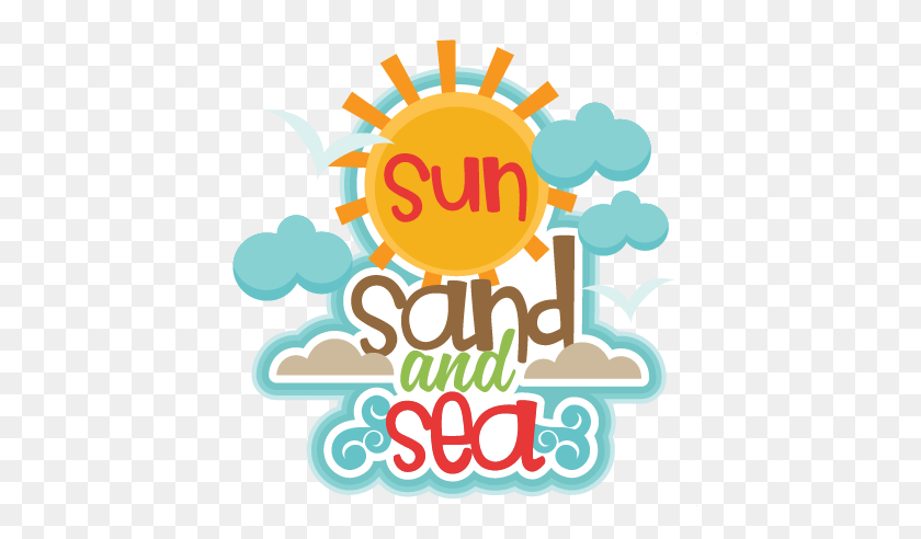 432x432 Sun Sand And Sea Title Scrapbook Cute Clipart - Beach Sand Clipart