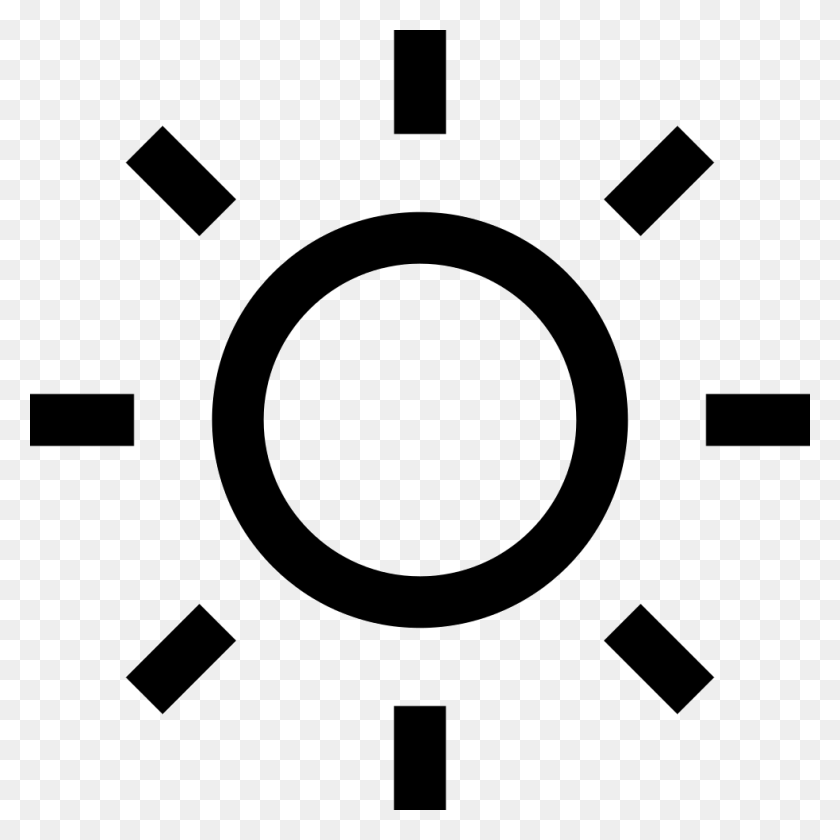 980x980 Солнце Форма Круга С Прямыми Лучами Png Значок Бесплатно - Лучи Света Png