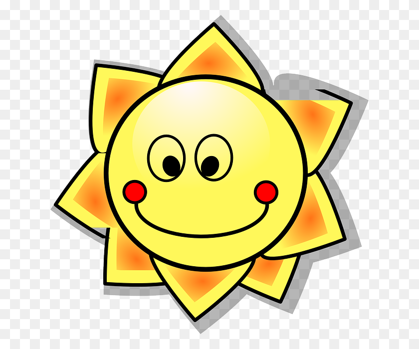 638x640 Sun, Solar, Sunshine, Cartoon, Hot, Summer, Smile Clipart Idea - Summer Activities Clipart