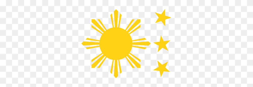 299x231 Sun Star Yellow Philippines Clip Art - Philippines Clipart