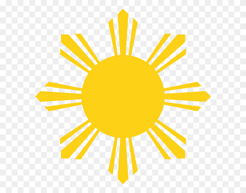 600x600 Символ Солнца Национального Флага Филиппин - Филиппины Клипарт