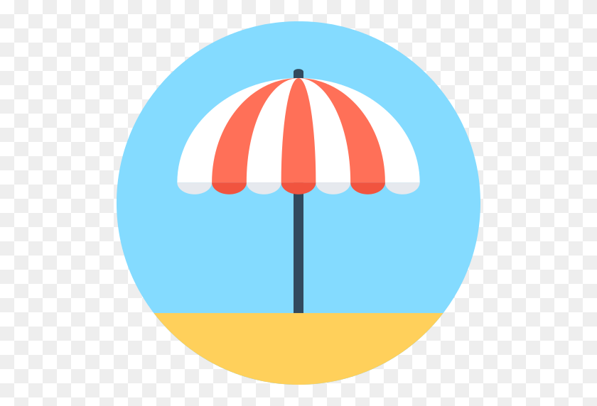 512x512 Sun Umbrella Beach Png Icon - Beach Umbrella PNG
