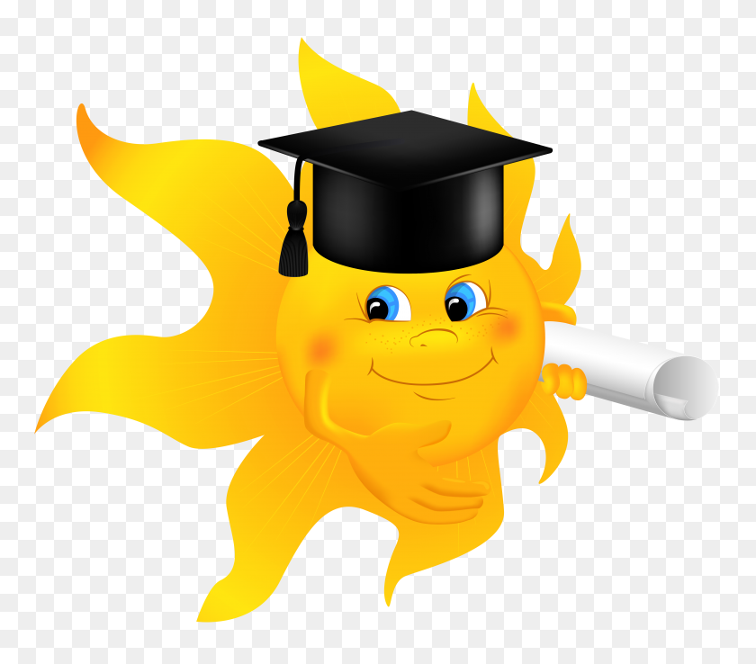 5228x4545 Sun With Diploma Png Clipart - Diploma Clip Art Free