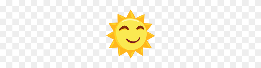 160x160 Sun With Face Emoji On Messenger - Sun Emoji PNG