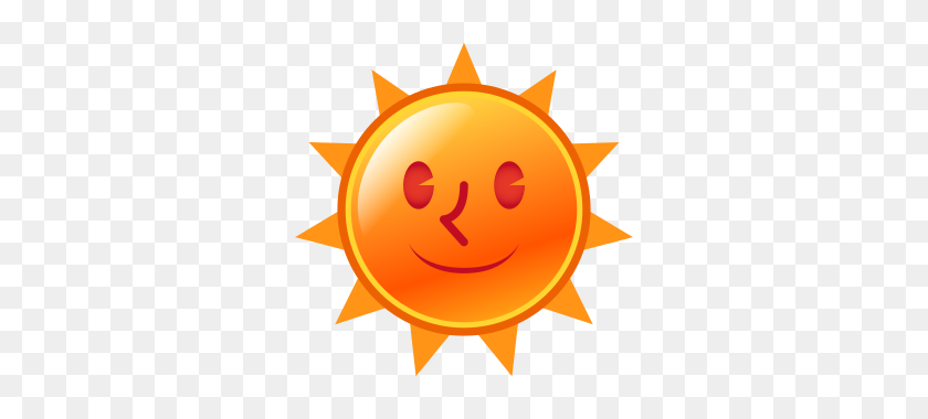 320x320 Солнце С Лицом Emojidex - Солнце Emoji Png