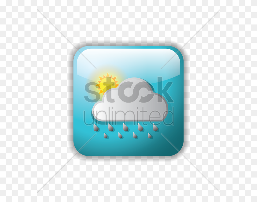 600x600 Sun With Raining Clouds Vector Image - Cloud Vector PNG