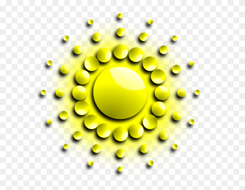 600x593 Sun With Spherical Sunrays Png, Clip Art For Web - Sun Rays Clipart