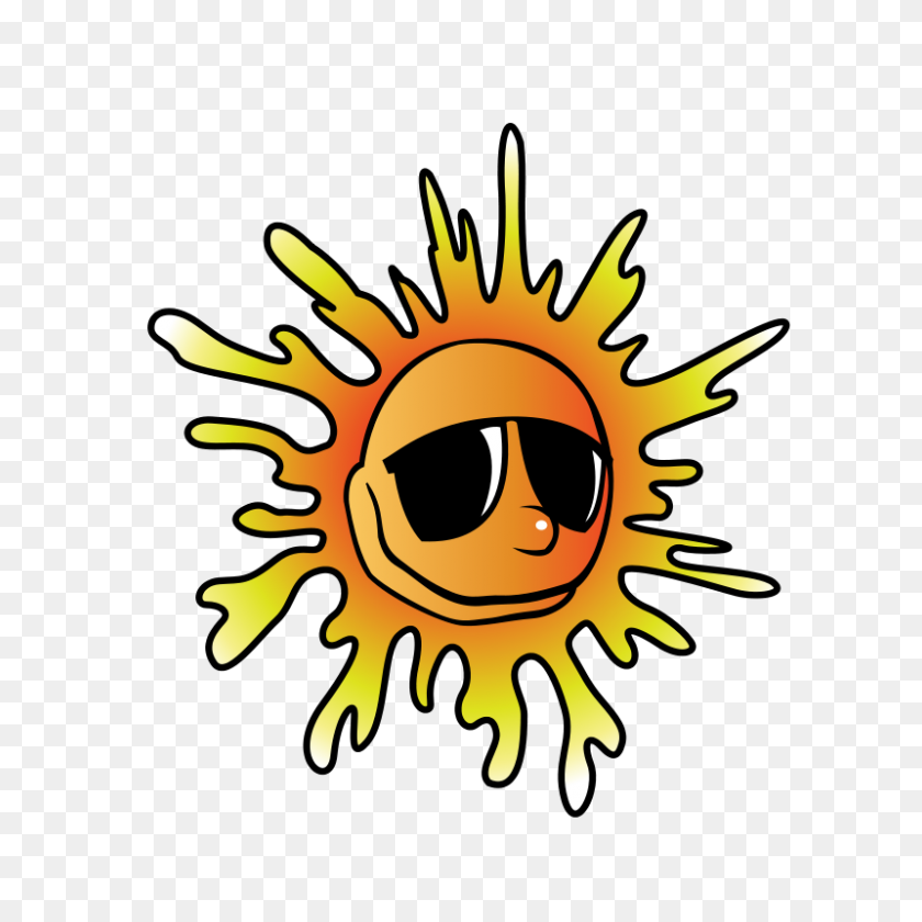 800x800 Sun With Sunglasses - Sunshine Clipart PNG