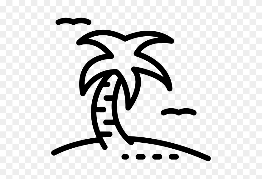512x512 Sunbed Png Icon - Palm Tree PNG