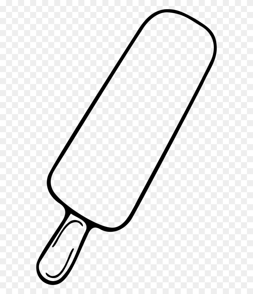 600x919 Мороженое Мороженое - Мороженое Мороженое Клипарт Черно-Белое