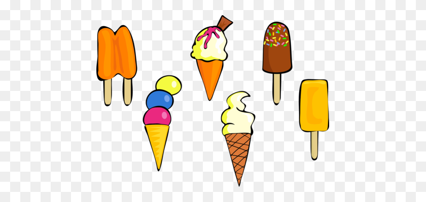 459x340 Sundae Ice Cream Cones Gelato Cartoon - Icecream Cone Clipart