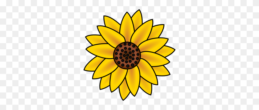 298x297 Sunflower Clip Art - Pollen Clipart