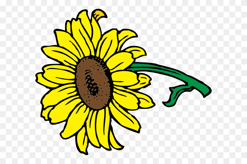 600x500 Sunflower Clip Art - Sunflower Clipart