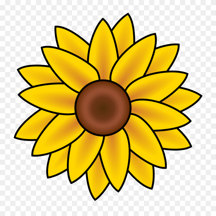 1000x1000 Sunflower Clip Art - Free November Clipart