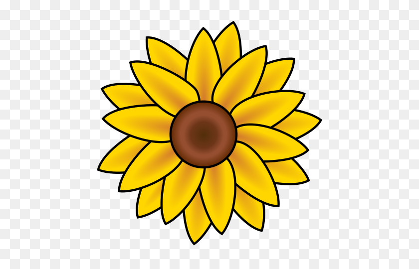 480x480 Sunflower Clip Art Free Printable Clipart - Rustic Floral Clipart