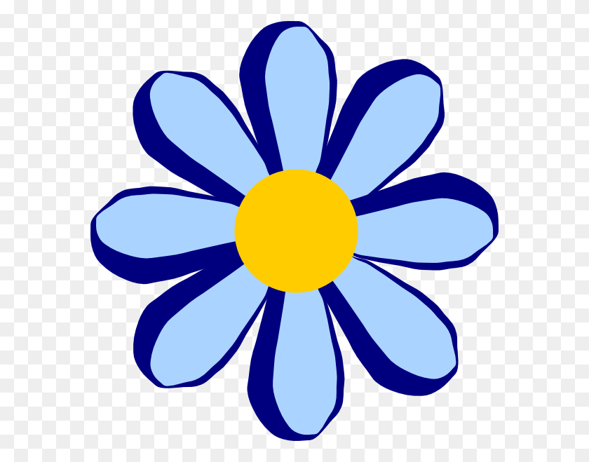 582x599 Girasol Clipart Azul - Imágenes Prediseñadas De Flor Marchita