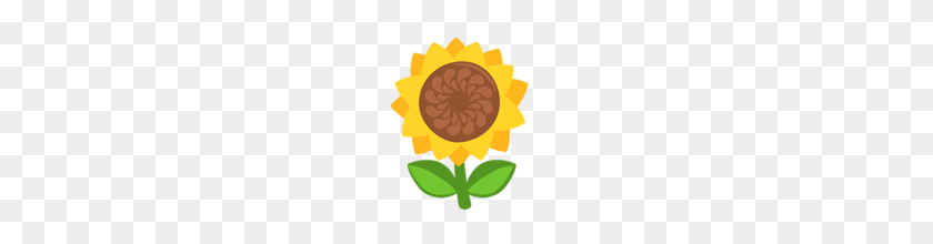 160x160 Sunflower Emoji On Messenger - Sunflower Emoji PNG