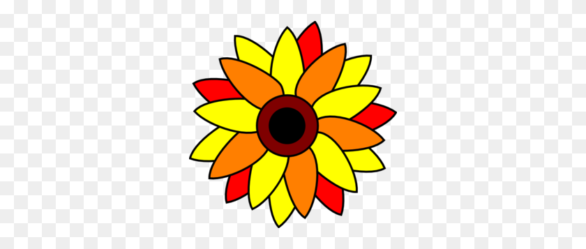 298x297 Sunflower Tatto Clip Art - Sunflower Border Clipart