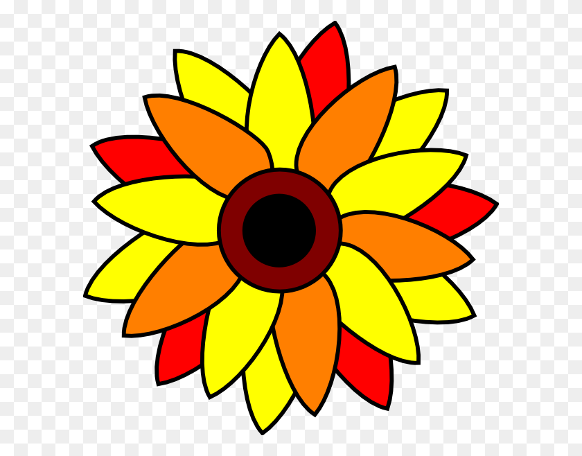 600x598 Sunflower Tatto Clip Arts Download - Sunflower Clipart Transparent
