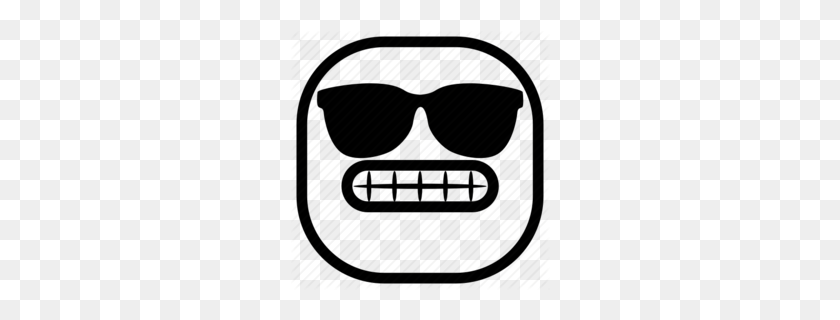 260x260 Sunglasses Clipart Clipart - Smiley Clipart Black And White