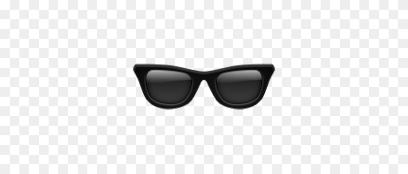 300x300 Sunglasses Emoji Clipart Dark Glass - Sunglasses Emoji PNG