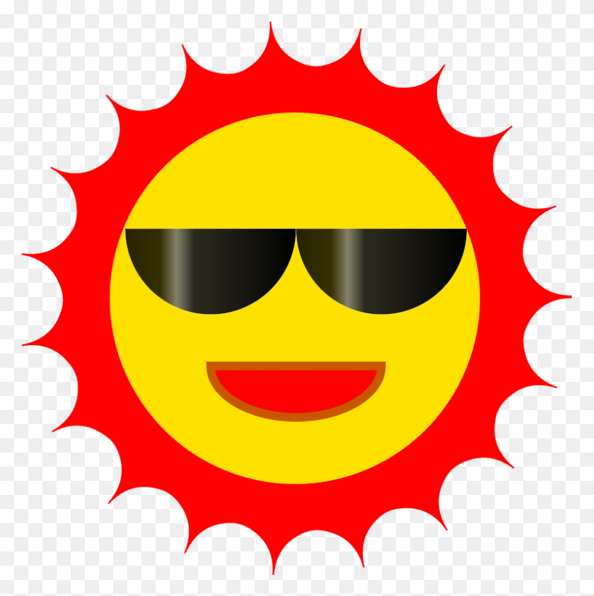 796x800 Sunny Clip Art Download - Happy Summer Clipart