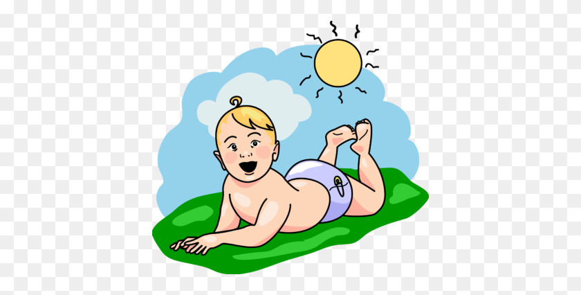 400x366 Sunny Clipart Happy Child - Happy Baby Clipart