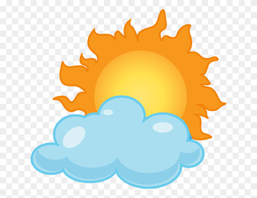 640x588 Sunny Clipart Mostly - Mostly Sunny Clipart