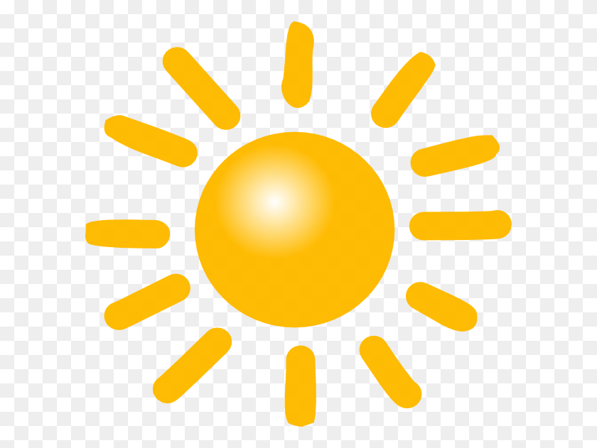 600x571 Sunny Clipart Warm - Hot Temperature Clipart