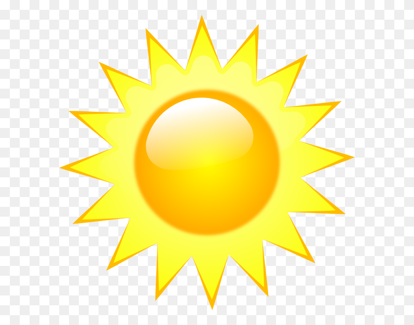600x600 Солнечный Клипарт Символ Прогноза Погоды - Прогноз Погоды Клипарт